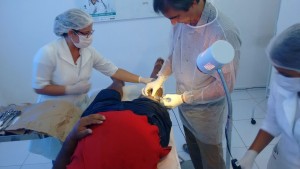 A ação aconteceu nessa terça (22) no posto de saúde Mangazala.