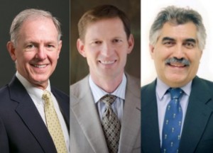 Convidados do CBTO Michael R. Baumgaertner (EUA), Theodore Miclau (EUA) e Thierry Bégué (França).