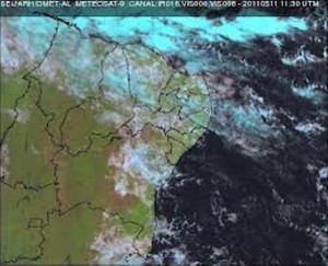 Nesta quinta-feira (24), tempo com nebulosidade variável em todas as regiões de Alagoas.