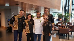 Chefs Wanderson Medeiros, Cristiana Purcell, Lucas Padilha (chef premiado com o Dolmã 2014 por Alagoas), Simone Bert e António Mendes Jr - que participaram do Enchefs 2015 em Campo Grande (MS) 