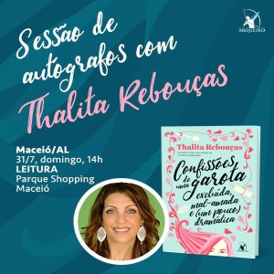 Escritora lança seu novo livro na Livraria Leitura no domingo (31/07) às 14h 