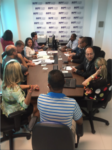 Moradores de residenciais em Marechal Deodoro e em Maceió e representantes da Caixa participaram de reuniões na tarde de ontem (21), na sede do MPF em Alagoas.