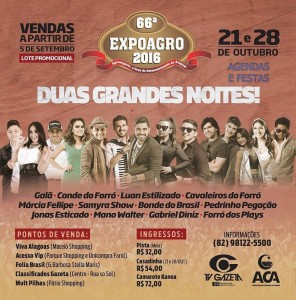 Programação Oficial da ExpoAgro 2016 Maceió