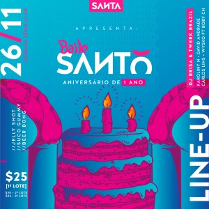 'Baile Santo' leva megaestrutura e atrações nacionais para noite do sábado (26), no Jaraguá Tênis Club.