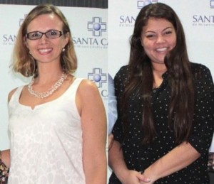 Aline Ranzolin (Grupo de Estudos da Sociedade Brasileira de Reumatologia) e a bióloga Flávia Barreto (Fiocruz).
