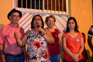 Lúcia de Vasco durante a campanha para prefeita de Novo Lino. (Foto: Luzamir Carneiro/JG Notícas)
