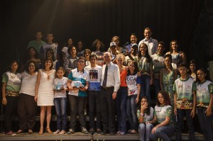 Cerimônia de reconhecimento do Selo Unicef 2013-2016 na região do semiárido brasileiro em Arapiraca (AL), incluindo os municípios do Estado de Alagoas, no Planetário Casa da Ciência. Na foto, os adolescentes do NUCA do Estado de Alagoas. Foto: Marcelo Soares/Divulgação.