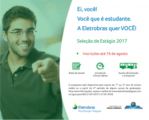 Encerram-se na quarta-feira (16) inscrições para estágio na Eletrobras