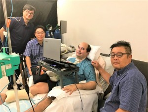Reunião com cientistas coereanos em janeiro de 2018.